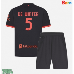 AC Milan Koni De Winter #5 Replika Babytøj Tredje sæt Børn 2026-27 Kortærmet (+ Korte bukser)